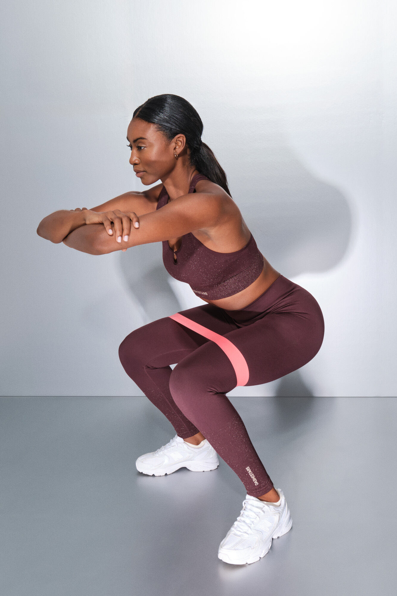 Dash and Stars Be&scaron;avne udobne ljubičaste helanke