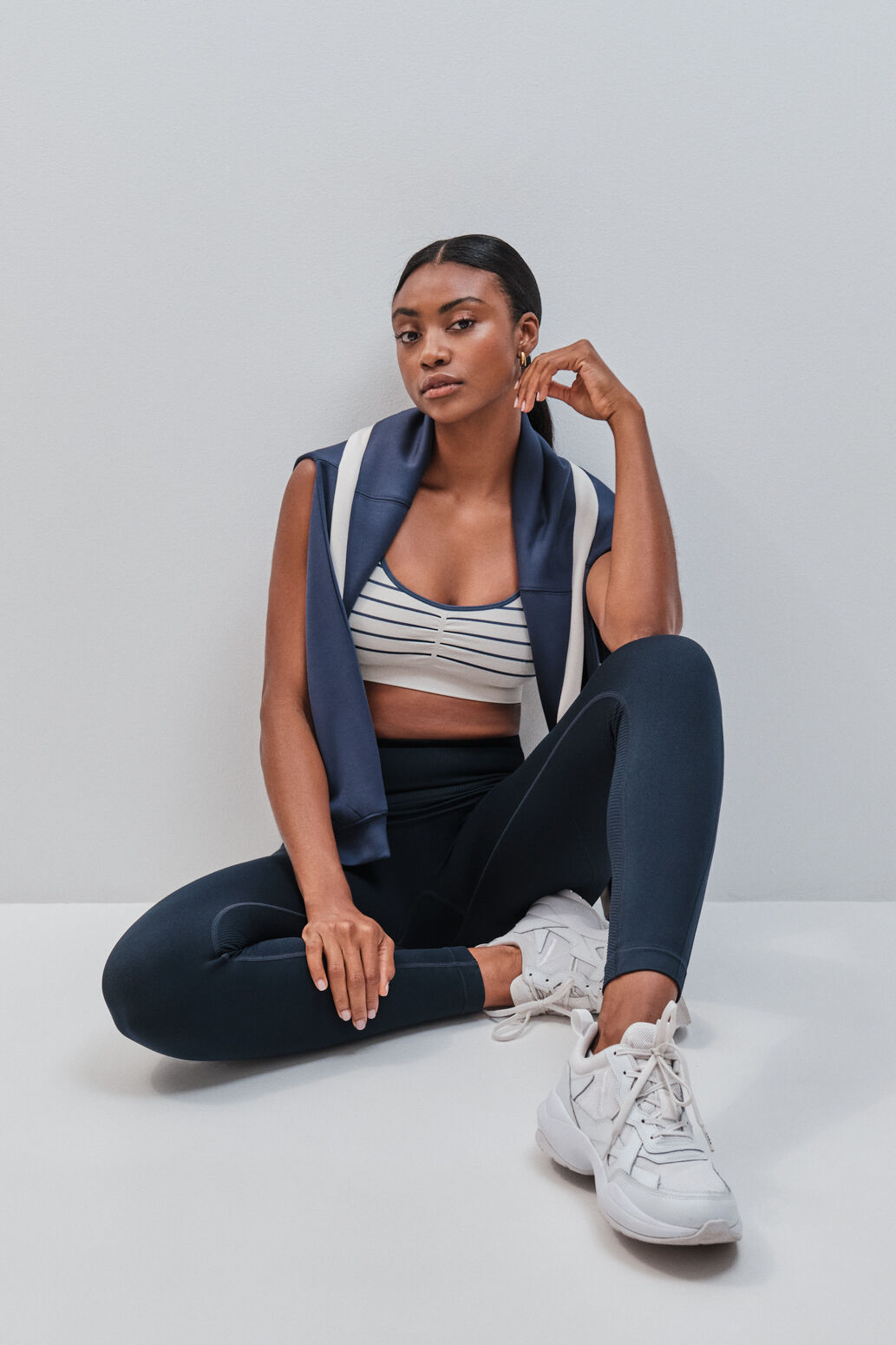 Dash and Stars Blue SEAMLESS COMFORT sports bra