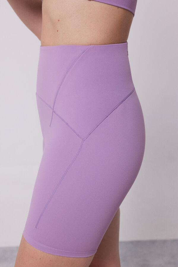 Dash and Stars Purple SOFT MOVE cycling shorts pink