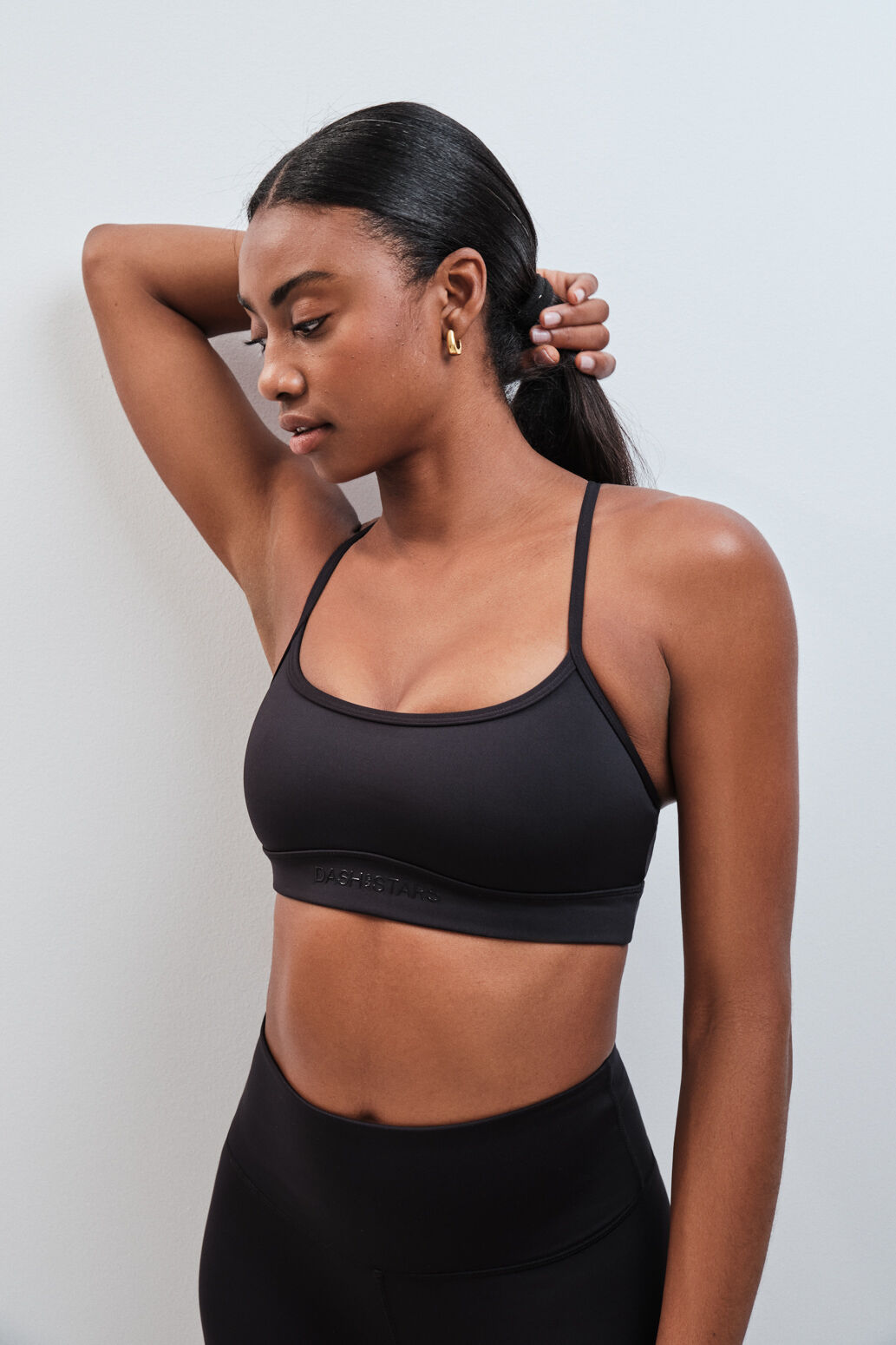 Dash and Stars Grey 4D Stretch sports bra