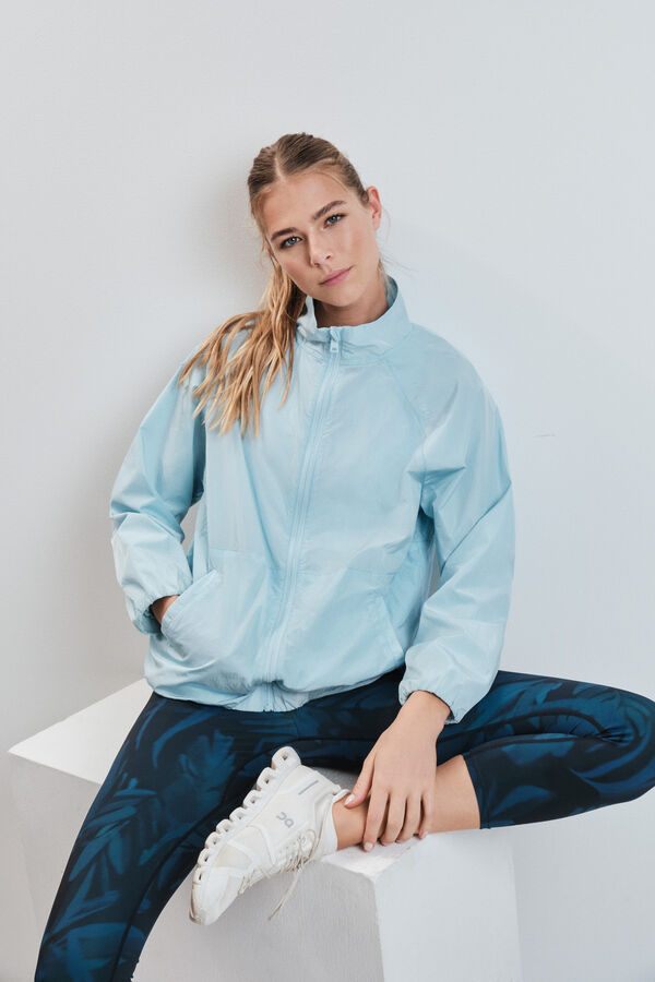 Dash and Stars Blue windbreaker jacket blue