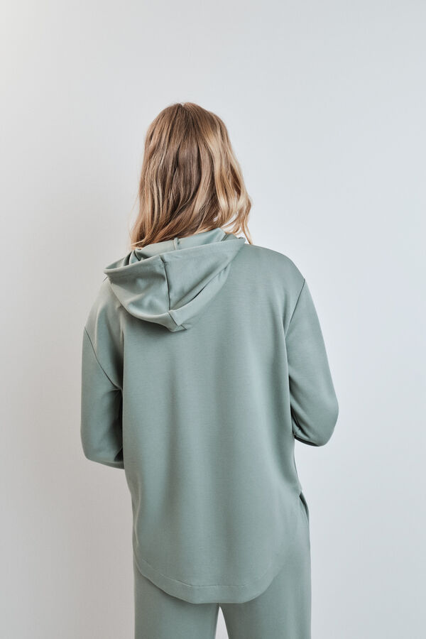 Dash and Stars Veste &agrave; capuche en viscose douce verte vert