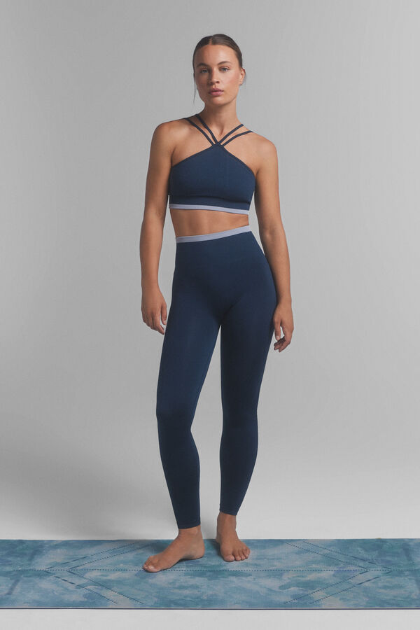 Dash and Stars Leggings SEAMLESS COMFORT azul. Special colab @ffitcoco azul