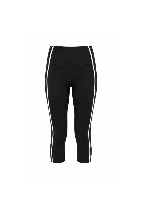 Dash and Stars Black 4D STRETCH cropped leggings black