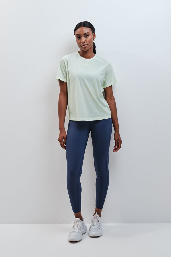 Dash and Stars T-shirt manches courtes semi-transparent jaune vert