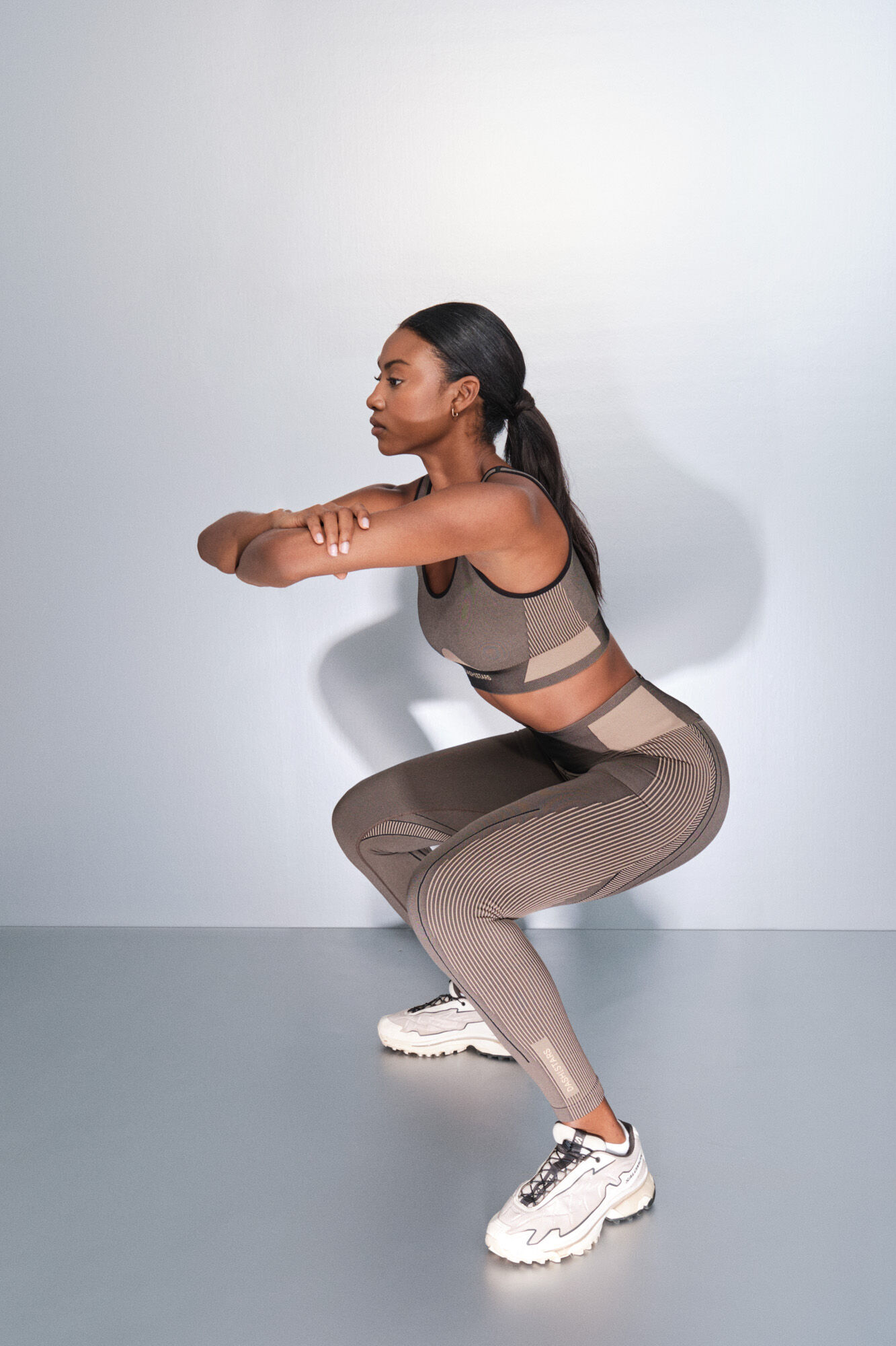 Dash and Stars Leggings longas SEM COSTURA CONFORT&Aacute;VEIS marrons