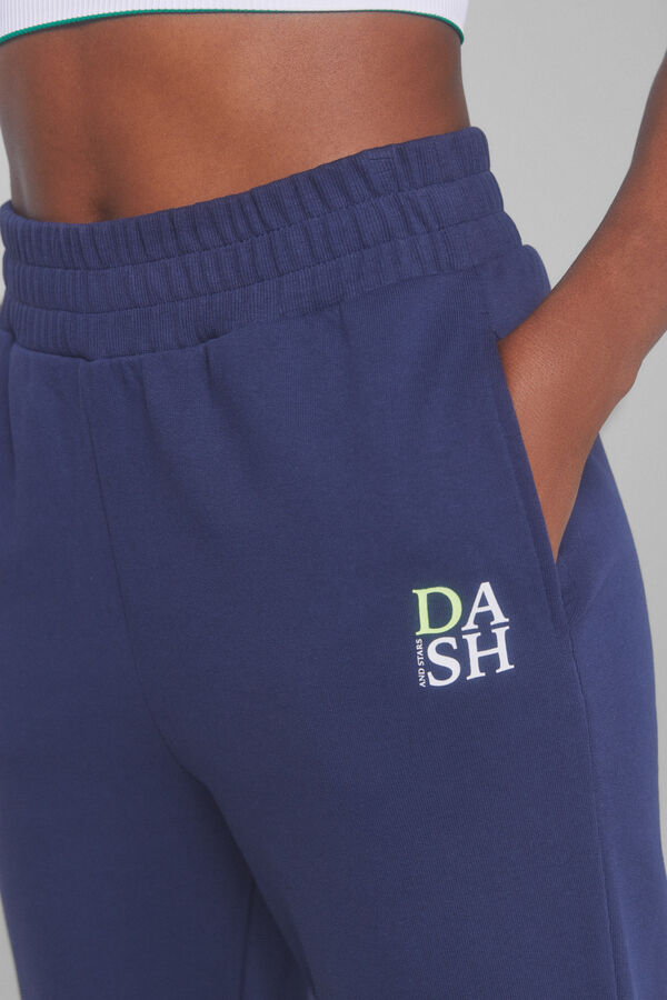 Dash and Stars Blue cotton jogger bottoms blue