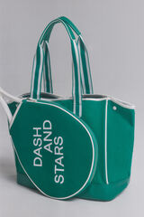 Dash and Stars Green paddle tennis tote bag green