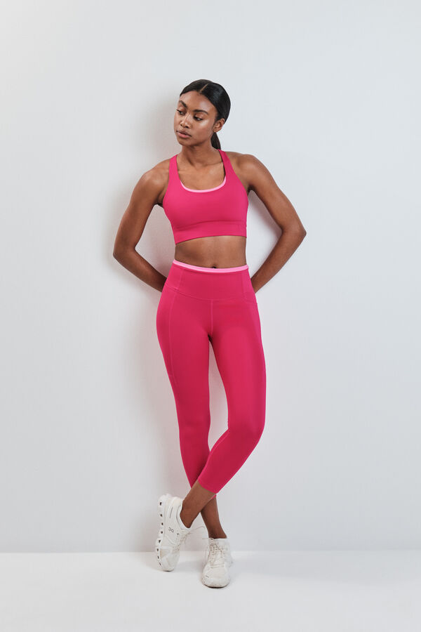Dash and Stars Legging court 4D STRETCH rose rose
