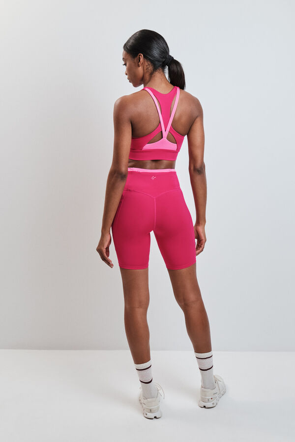 Dash and Stars Pink biker leggings 4D STRETCH pink