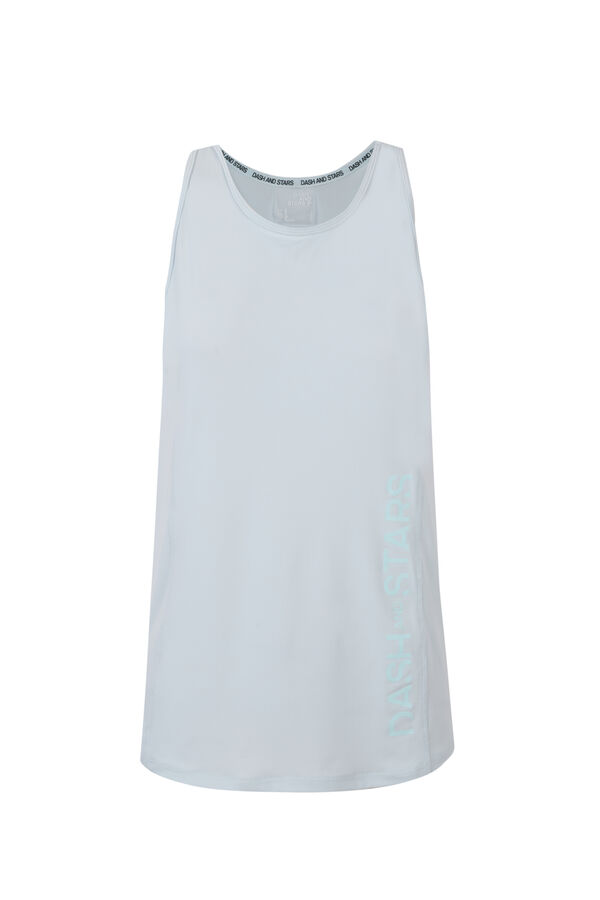 Dash and Stars T-shirt perfor&eacute; en microfibre bleu bleu