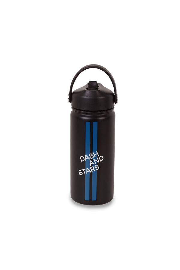 Dash and Stars Schwarze Edelstahlflasche Schwarz