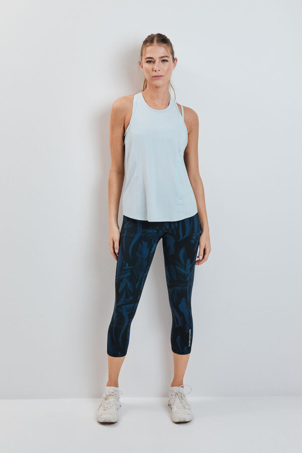 Dash and Stars T-shirt perfor&eacute; en microfibre bleu bleu