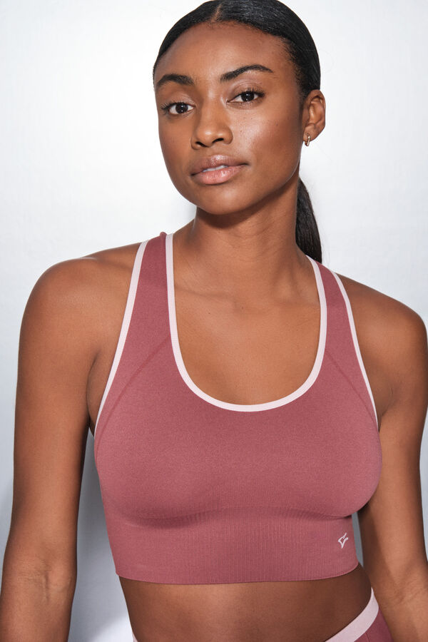 Dash and Stars SEAMLESS COMFORT pink sports bra pink