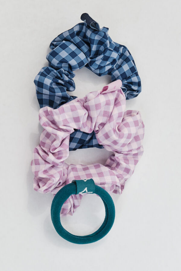 Dash and Stars Pack of 3 mini hair ties white