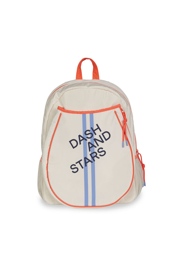 Dash and Stars White padel backpack white