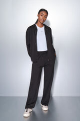 Dash and Stars Soft wide-legged long trouser black