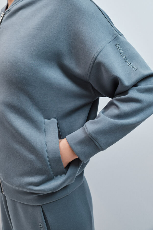 Dash and Stars Green soft touch bomber jacket green