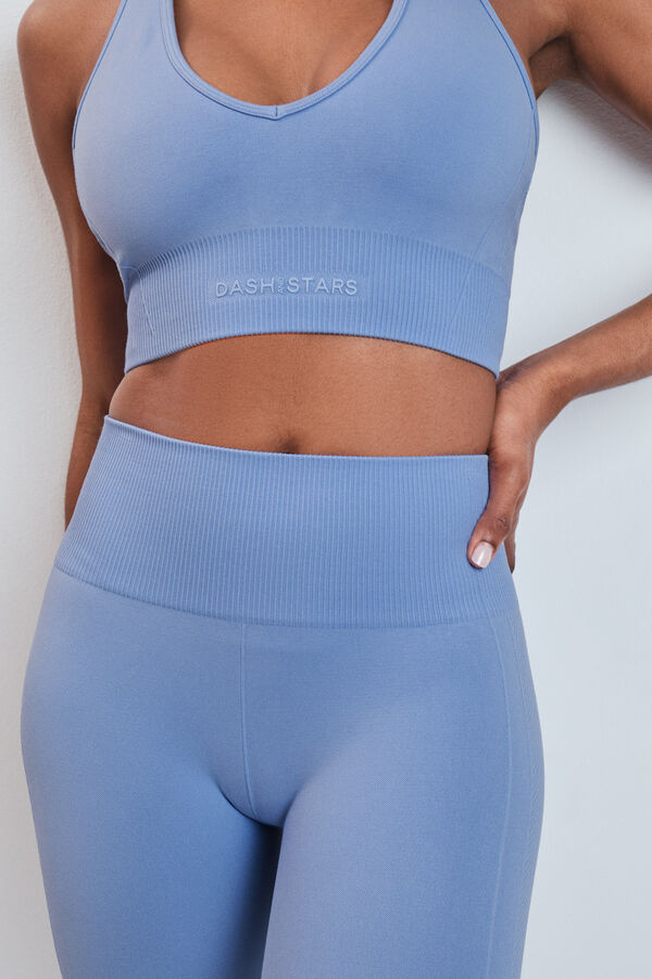 Dash and Stars Blue long leggings SEAMLESS COMFORT blue