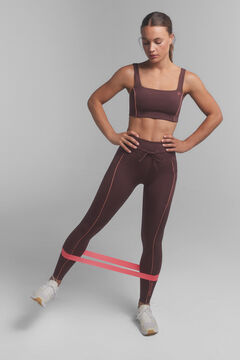 Dash and Stars 4D STRETCH leggings in maroon. printed