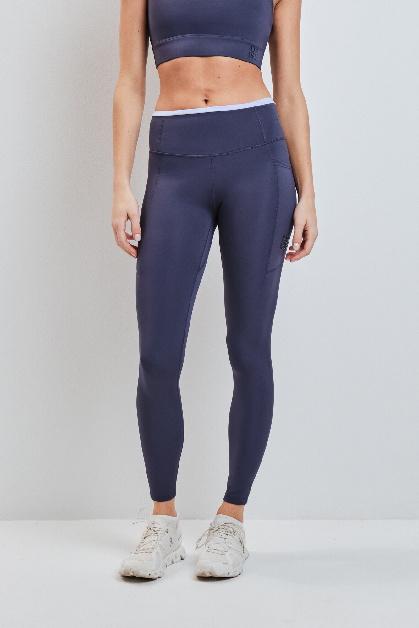 Dash and Stars Dark grey 4D STRETCH leggings