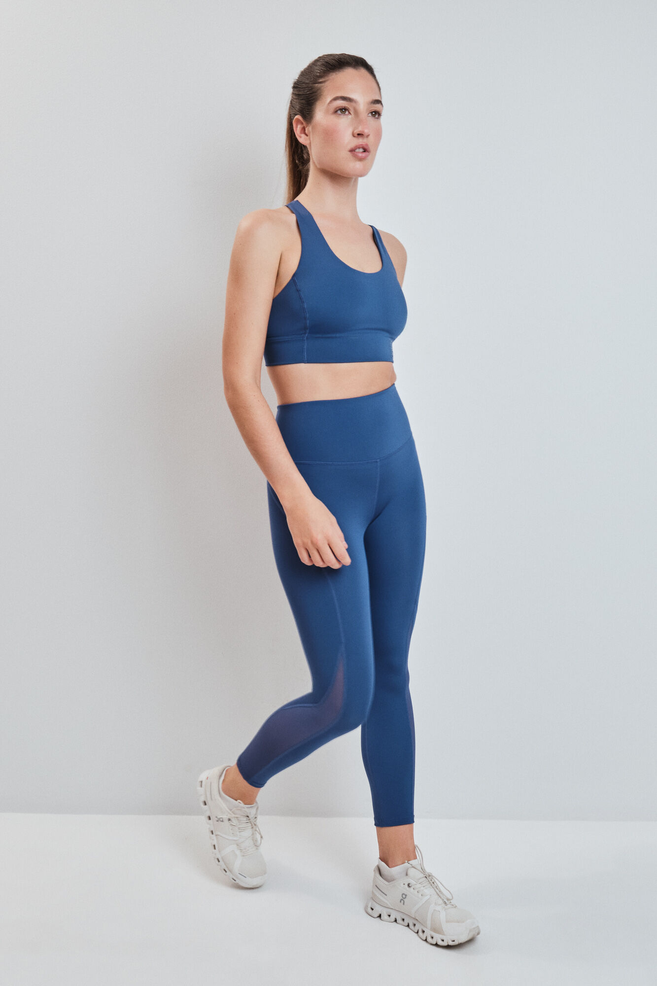 Dash and Stars Blue cropped leggings 4D STRETCH