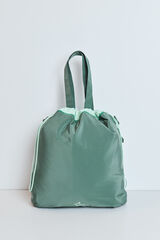 Dash and Stars Nylon puffer tote bag green