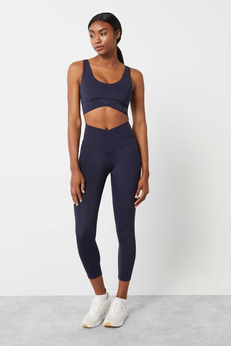 Cropped 4D Stretch criss-cross waist leggings, Sports leggings and  trousers for women