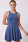 Dash and Stars Blue strappy dress with built-in shorts blue