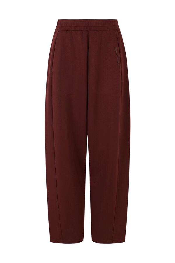 Dash and Stars Burgundy soft touch barrel long trousers burgundy