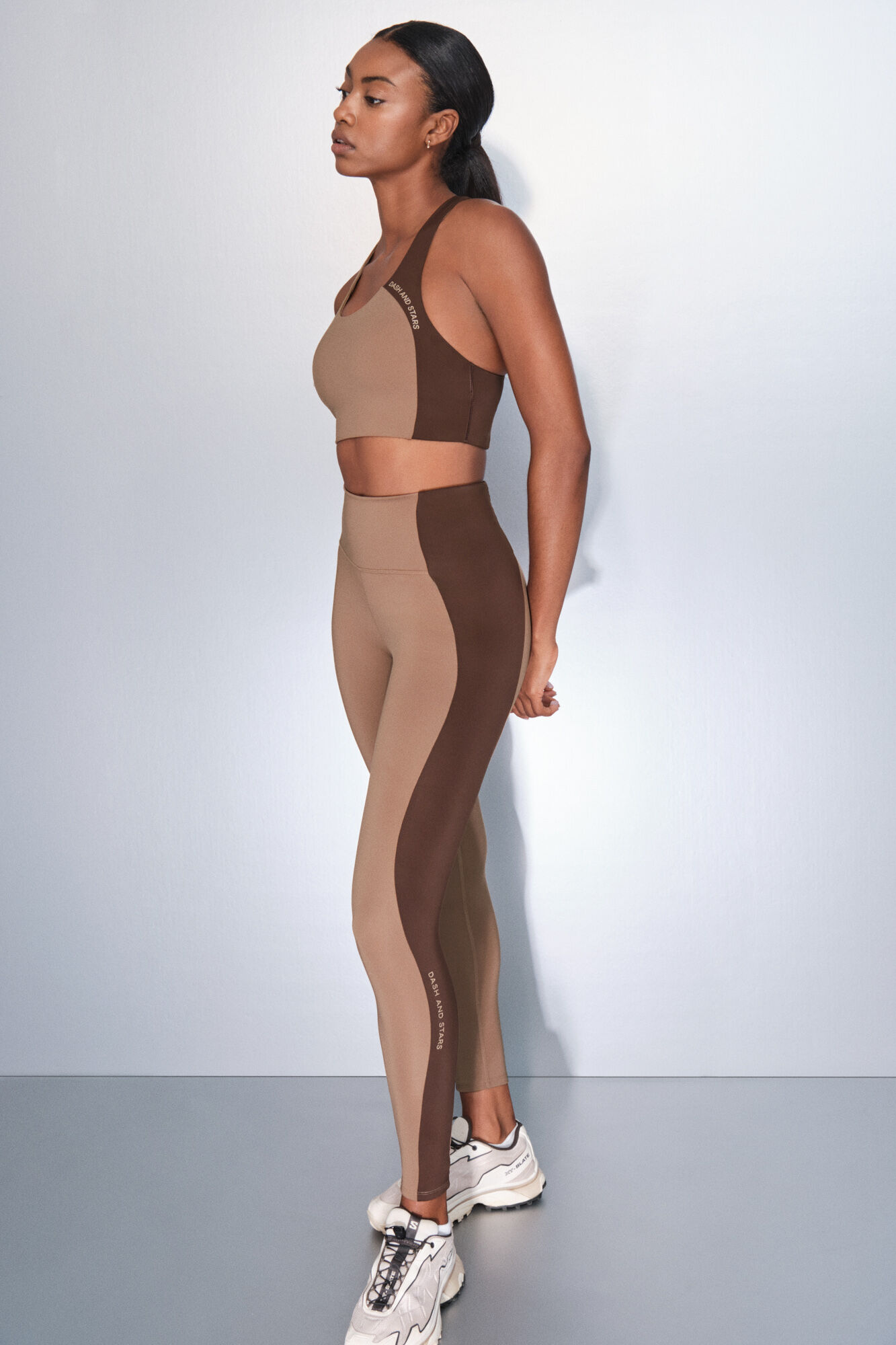 Dash and Stars Leggings com blocos de cores 4D STRETCH