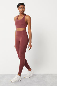 Dash and Stars Maroon 4D Stretch leggings red