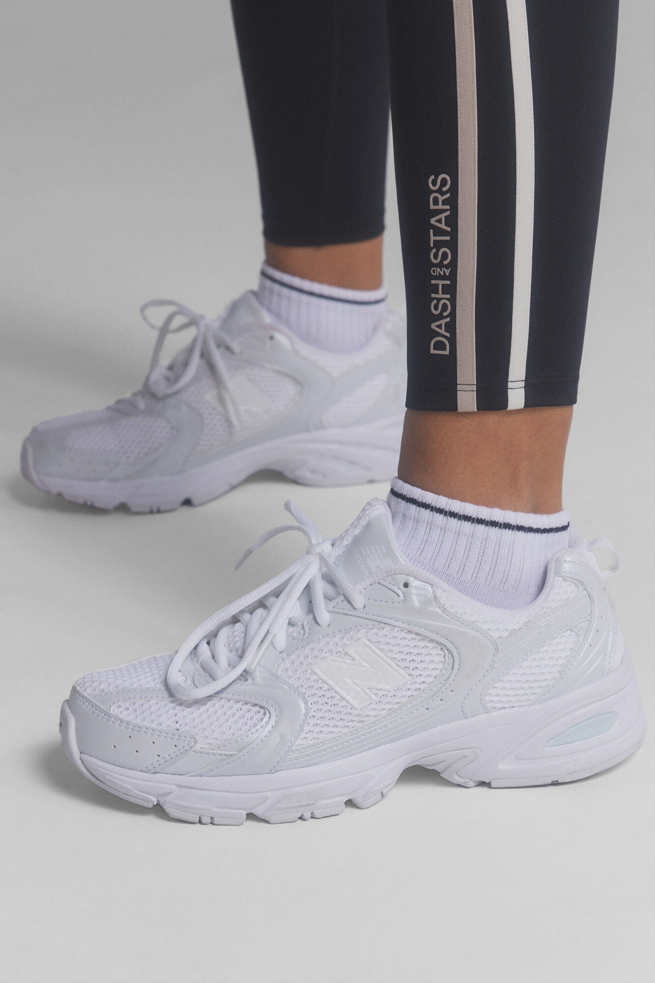 Dash and Stars 4D STRETCH leggings in b &amp; amp print