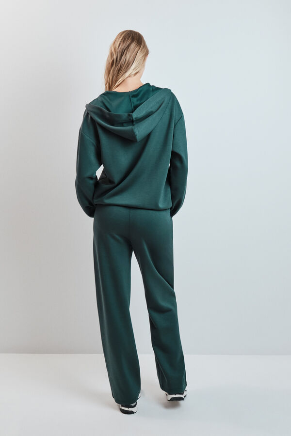 Dash and Stars Green long wide trousers green