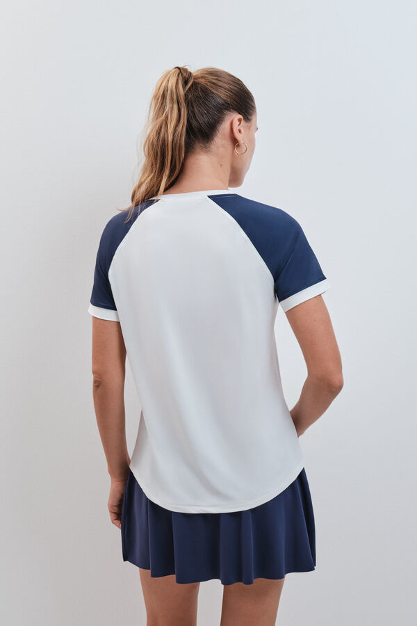 Dash and Stars T-shirt respirant &agrave; manches courtes blanc beige