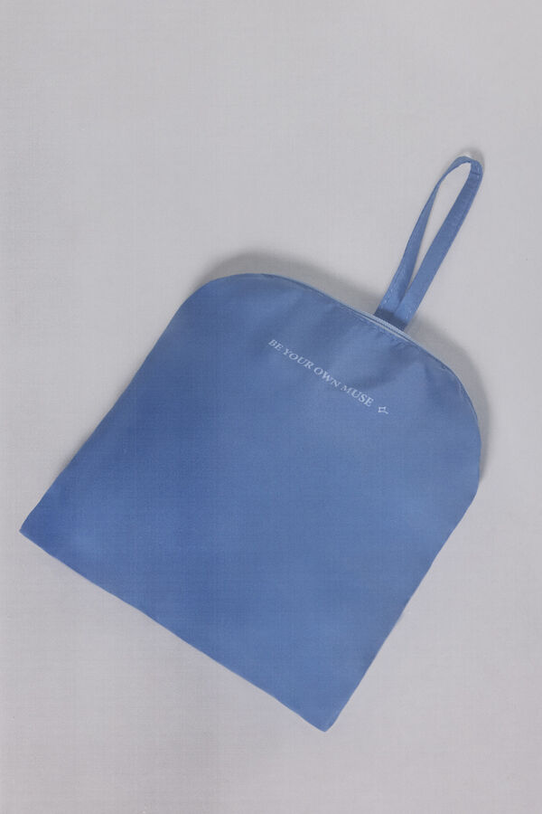 Dash and Stars Blue, multi-use folding bag with naylon blue