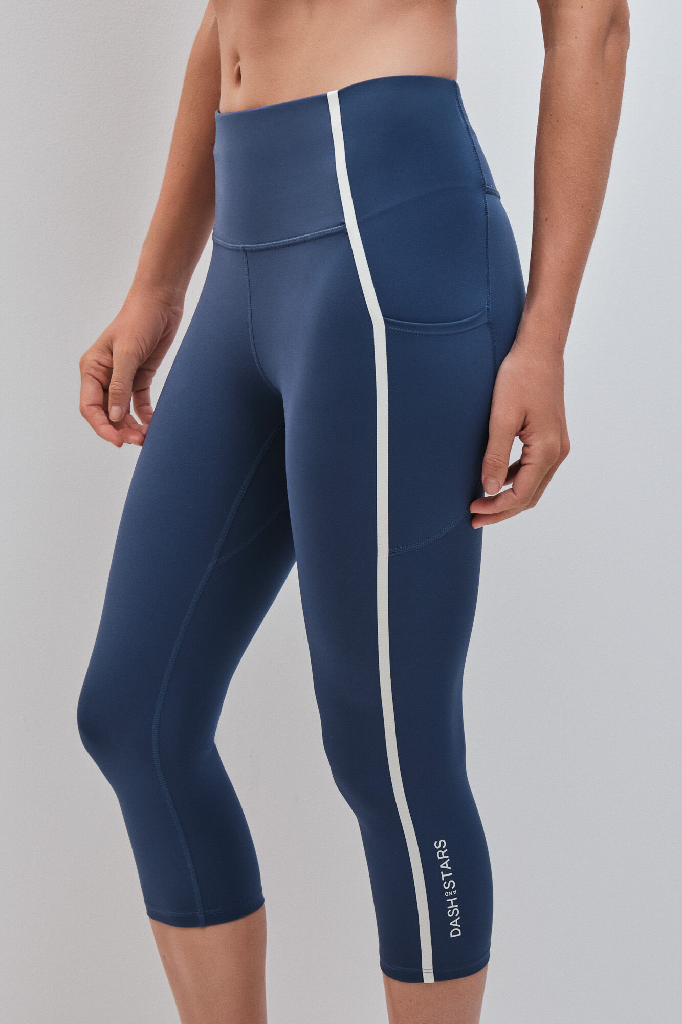 Dash and Stars Plave 4D STRETCH helanke kapri