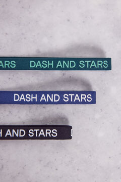 Dash and Stars 3er-Pack Stirnbänder aus Stretch Logo mit Print