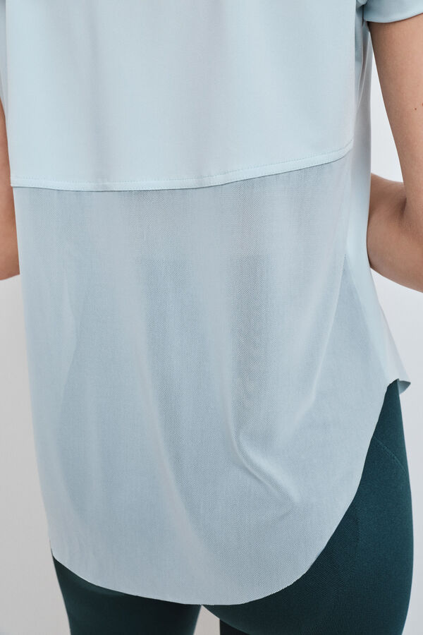 Dash and Stars Plava majica kratkih rukava sa mrežastim panelom blue