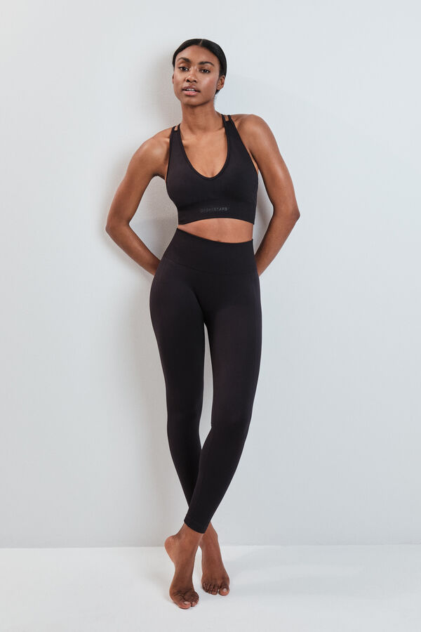 Dash and Stars Black long leggings SEAMLESS COMFORT black