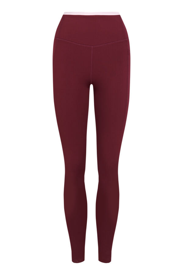 Dash and Stars Burgundy leggings 4D STRETCH red