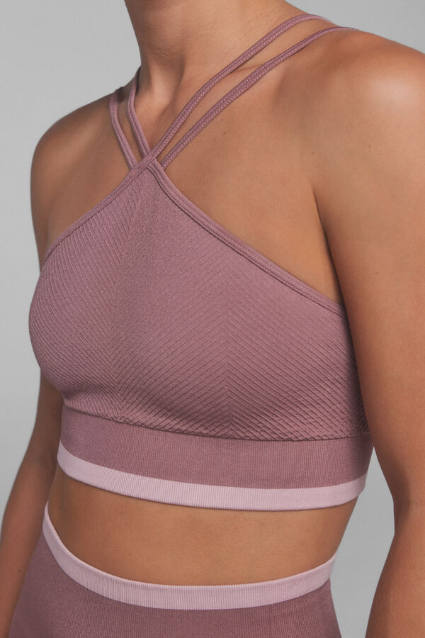 Dash and Stars Brassière de sport rose SEAMLESS COMFORT. Collaboration spéciale @ffitcoco rose