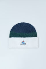 Dash and Stars Colour block knit beanie printed