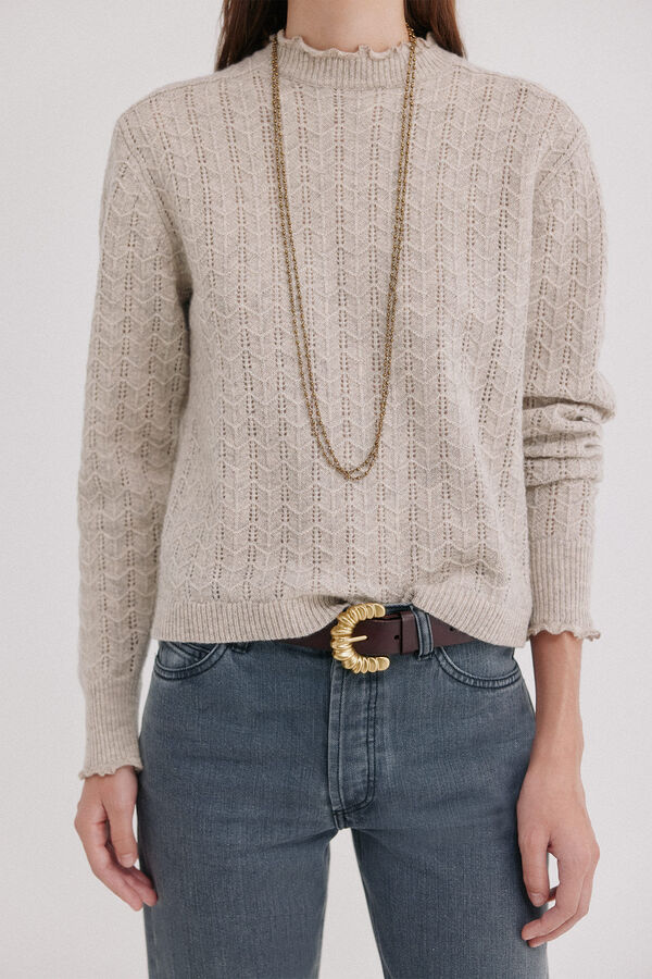 Hoss Intropia Ianthe. Camisola de malha Ecru