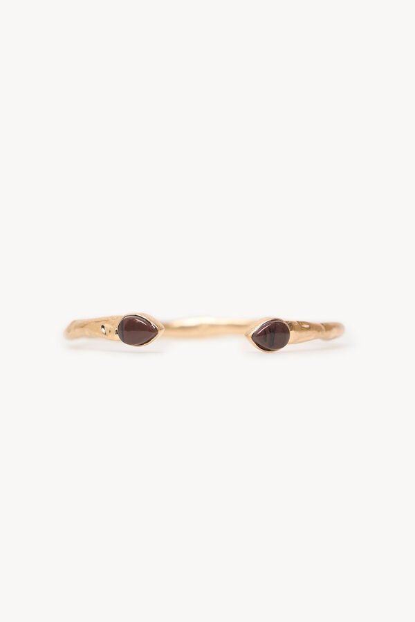 Hoss Intropia Leslie. Gold-plated stone bracelet Brown