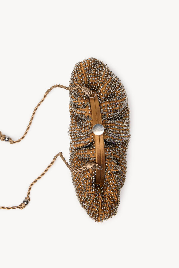 Hoss Intropia Nelsa. Beaded clutch bag Gold