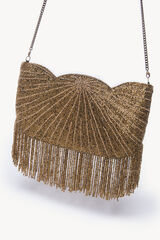 Hoss Intropia Nerea. Bolso abalorios Dorado