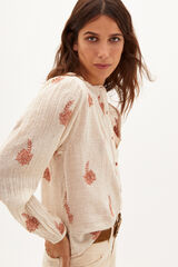 Hoss Intropia Simone. Blusa r&uacute;stica bordada Beige