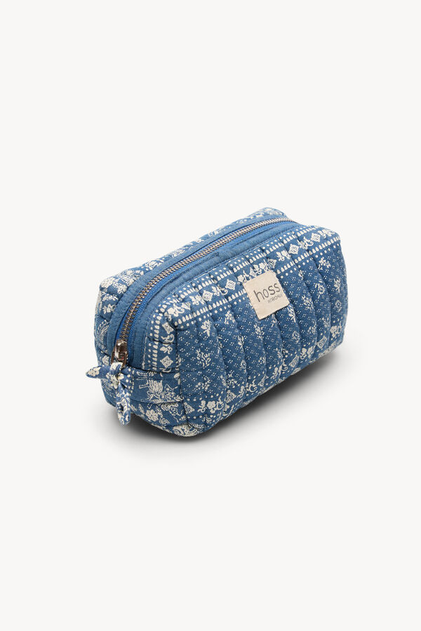 Hoss Intropia Leandra. Neceser estampado acolchado Azul