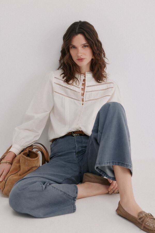 Hoss Intropia Romantic blouse Catherine Beige